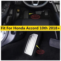 yimaautotrims footrest rest pedal plate accelerator cover kit fit for honda accord 10th 2018 2022 stainless steel interior kit