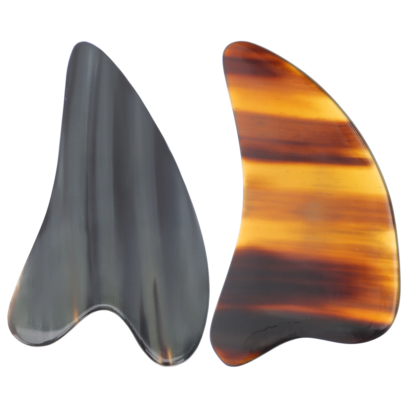 

2pcs Ox Horn Scraping Plates Facial Beauty Scraping Plates Body Scraping Boards