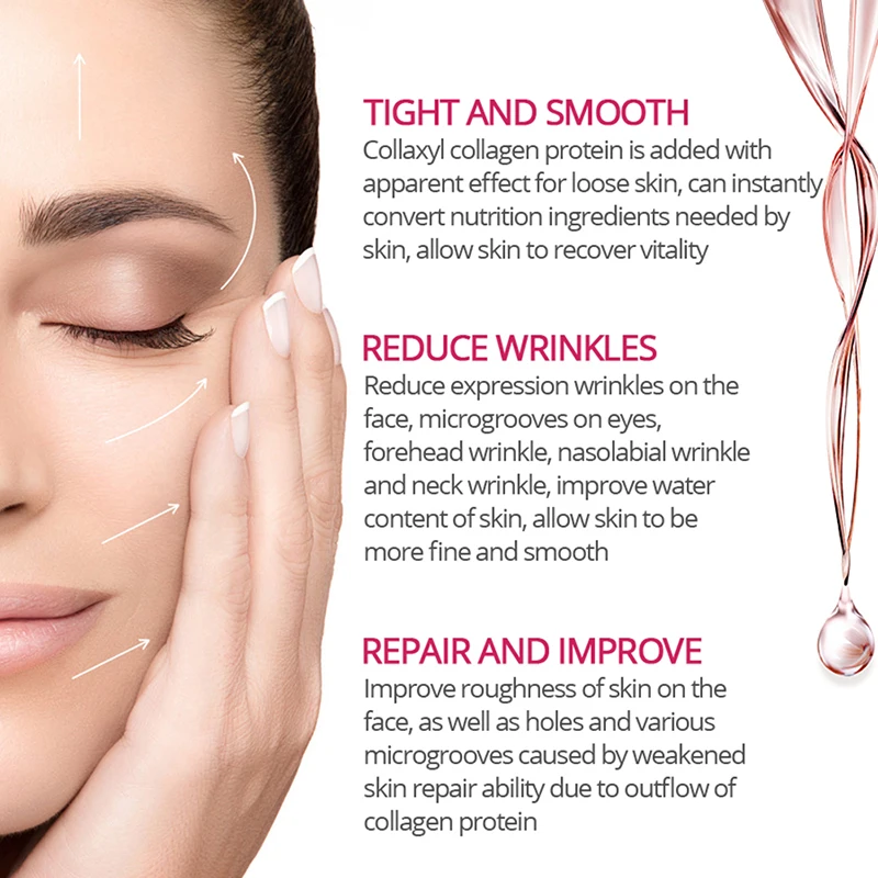 Argireline коллаген пептиды для лица безвредный EffectiveSerum крем против старения морщин Лифт устойчивое отбеливание увлажняющий уход за кожей