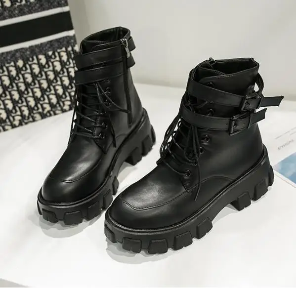 Женские ботильоны на шнуровке осенне-весенние полусапожки из искусственной кожи