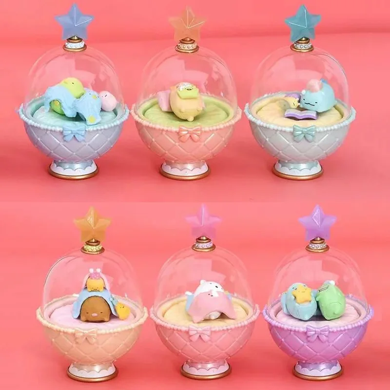 

6 шт. аниме Sumikkogurashi, полярный медведь, каппа, тонкатсу, банан, кошка, ПВХ декоративные фигурки, украшения, модель, игрушка в подарок