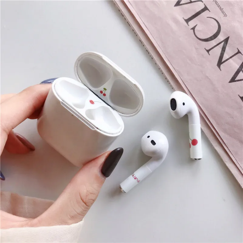 Kawaii Милая защита для кожи наклейка s для Airpods защита от пыли наклейка внутренняя Обложка Наклейка s пленка для Apple Air Pods 2 1