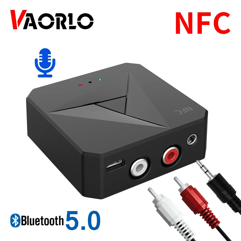 

NFC Bluetooth 5,0 RCA аудио приемник передатчик 3,5 мм AUX USB разъем музыка стерео беспроводной адаптер с микрофоном для автомобиля ТВ ПК динамик