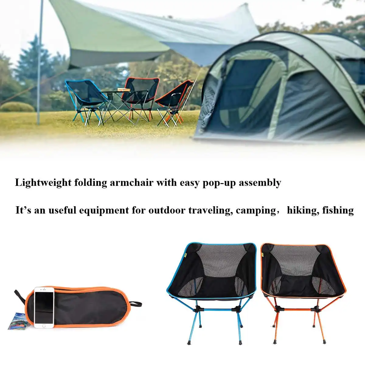 Сиденье с рюкзаком для рыбалки пикника барбекю велоспорта туризма стул открытый
