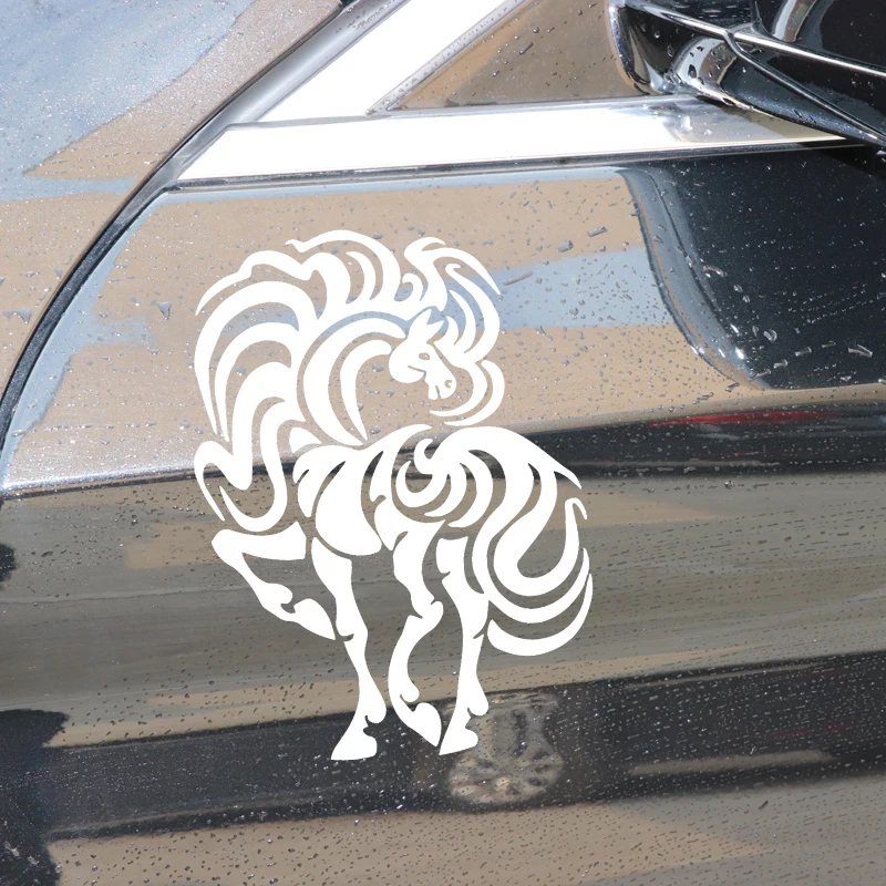 

12.3CM*16.9CM Horse Decoration Creativity Car Sticker Car Door Vinyl Decal