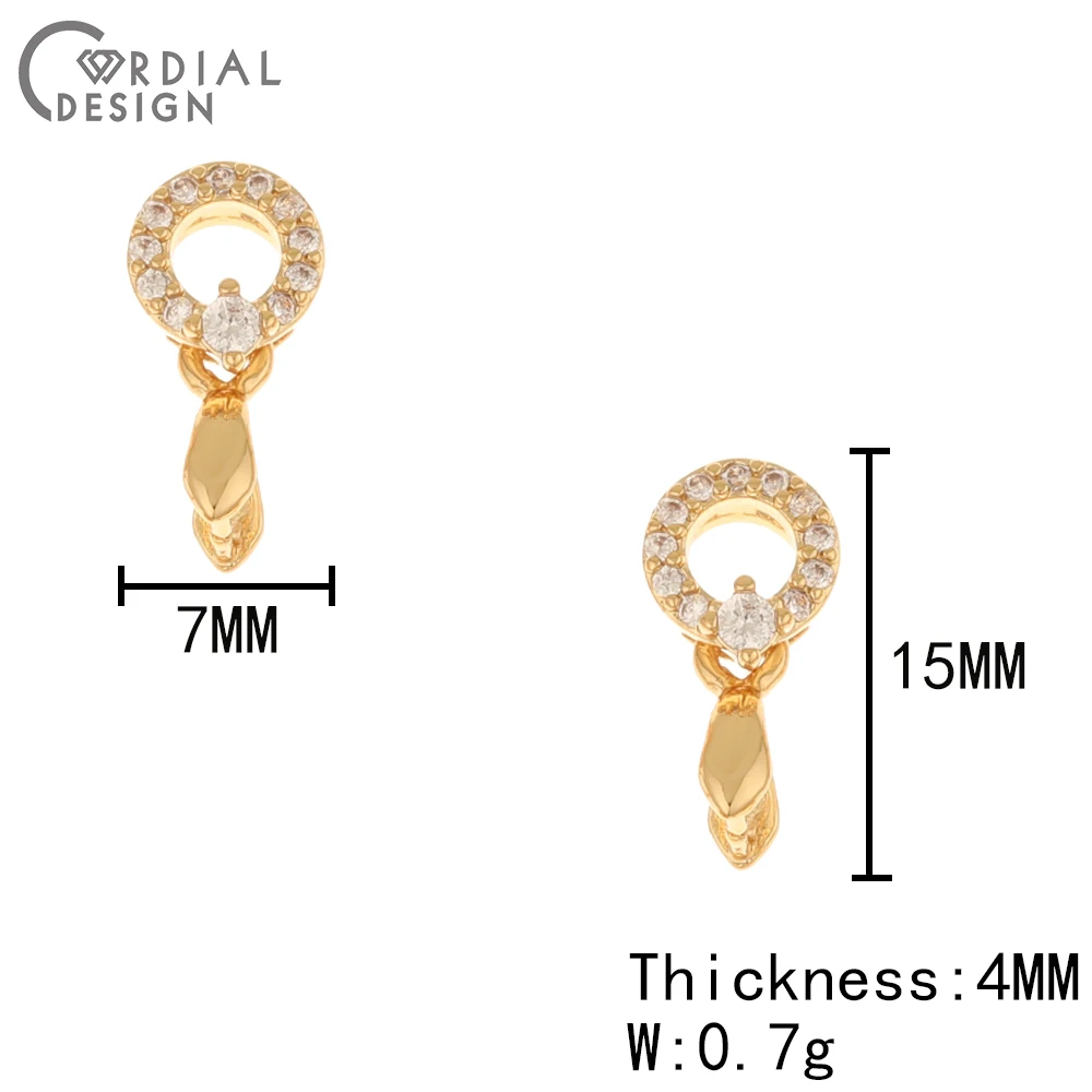 

Cordial Design 50Pcs CZ Connectors For Pendant/Jewelry Findings & Components/Hand Made/DIY Necklace Making/Jewelry Accessories