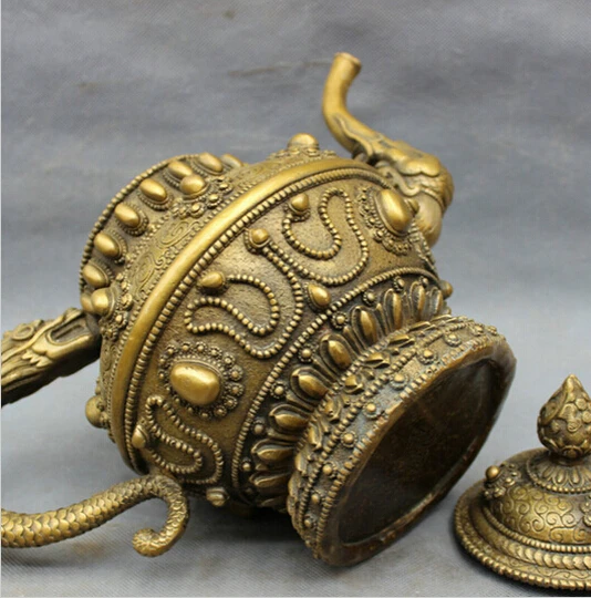 --- 506 + 12 &quotНародная китайская Бронзовая статуя головы дракона буддизм стиль