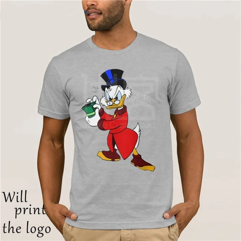 Модная крутая Мужская футболка Женская забавная Scrooge McDuck с принтом на