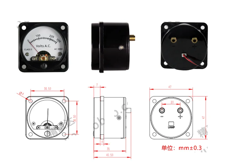 Вольтметр-измеритель напряжения переменного тока с ЖК-подсветкой 220 В 15 мА -