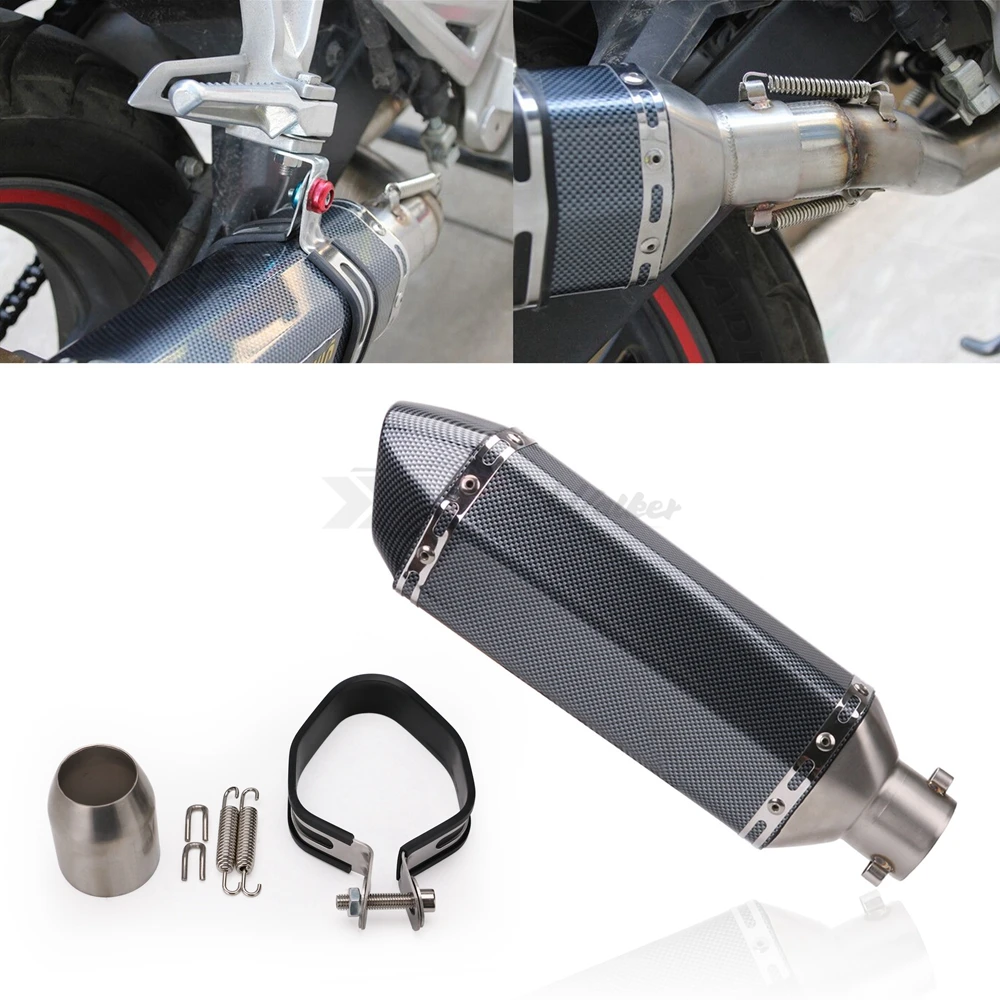 Мотоциклетная выхлопная система без шнуровки с глушителем подходит для Kawasaki ninja