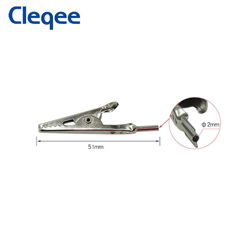 Клипса-крокодил Cleqee P2008 изолированный зажим из ПВХ с 2 мм разъемами для