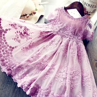 girl clothes kids summer dresses for girls lace flower dress baby girl party wedding dress children girl princess dress 2 8year
