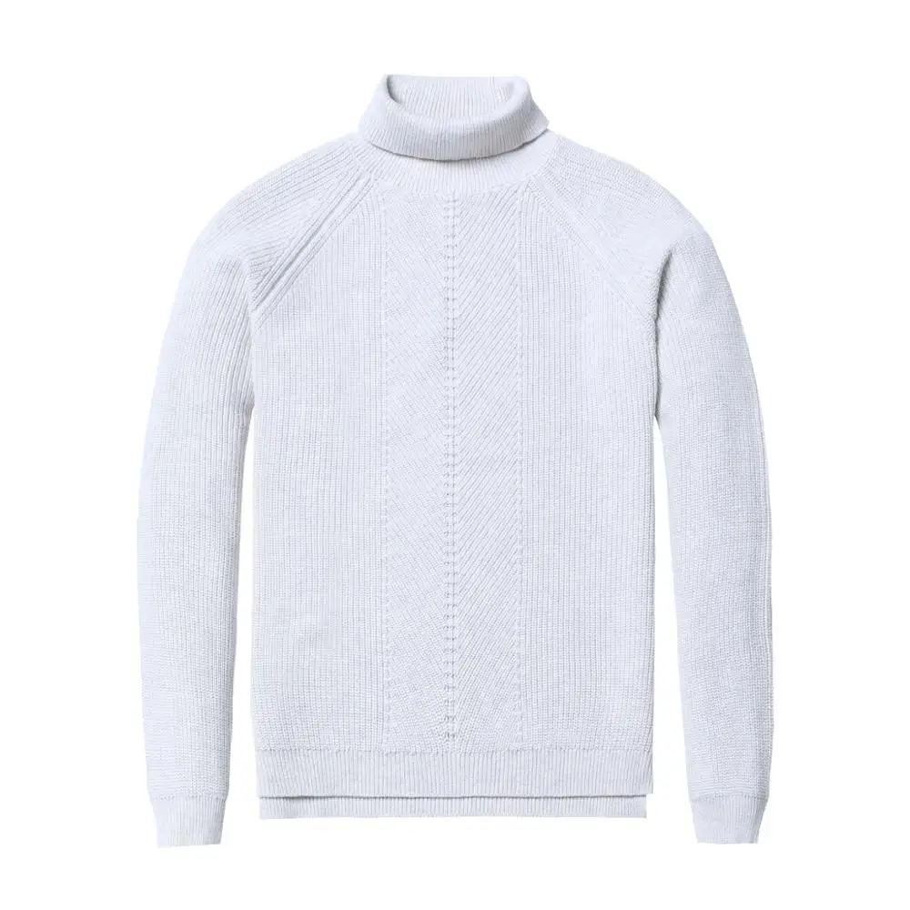 Мужской шерстяной свитер водолазка SIMWOOD модный хлопчатобумажный пуловер с