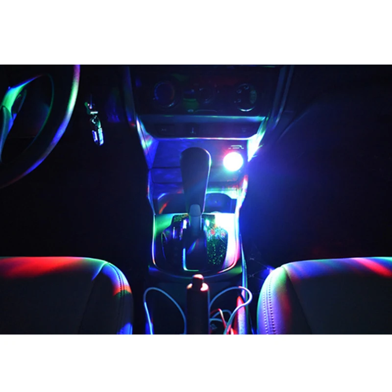 Car USB Ambient Light DJ RGB Mini Colorful Music for Mazda 2 3 5 6 CX5 CX-5 CX7 CX9 Atenza | Автомобили и мотоциклы