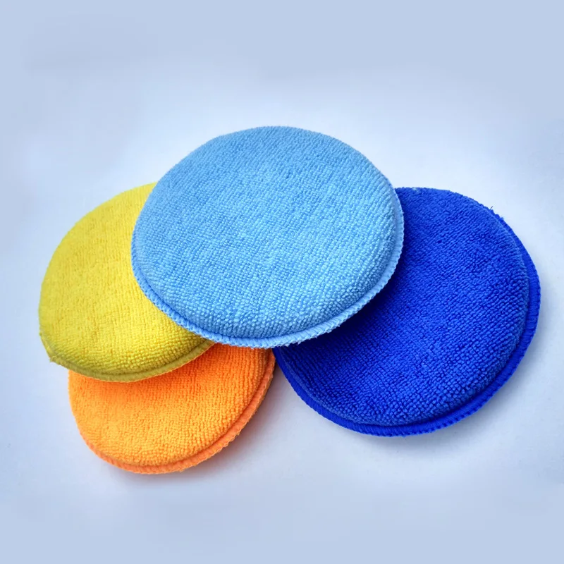 

4pcs Soft Microfiber Car Wax Applicator Pad Polishing Sponge for apply and remove wax Auto Care Polish Foam Sponge