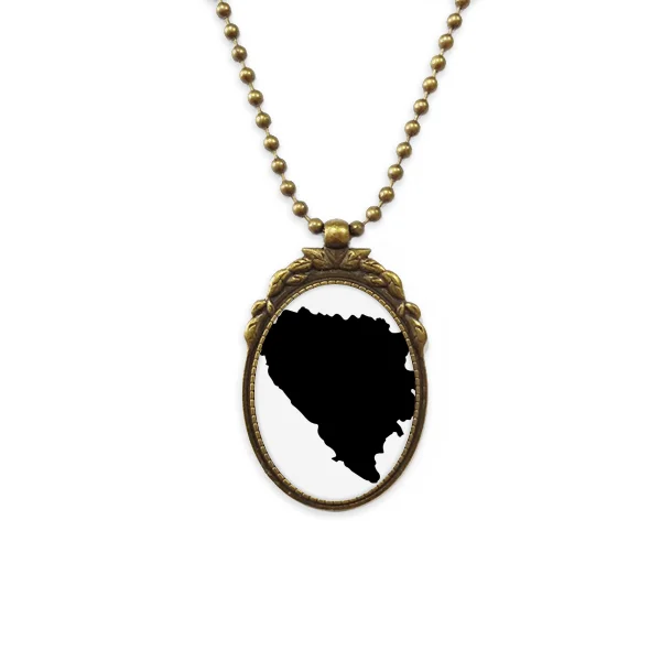 Bosnia and Herzegovina Map Country Antique Brass Necklace Vintage Pendant Jewelry Deluxe Gift | Украшения и аксессуары