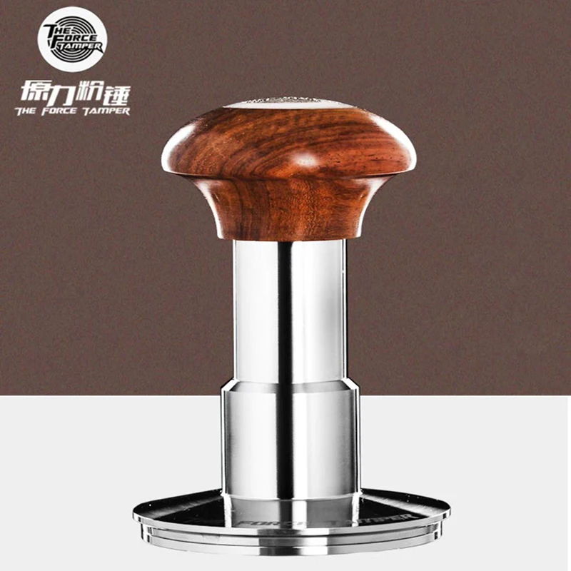 The Force Tamper-Herramienta de prensa de caf&eacute; de acero inoxidable, herramienta niveladora de polvo de tela, martillo de 58mm-0
