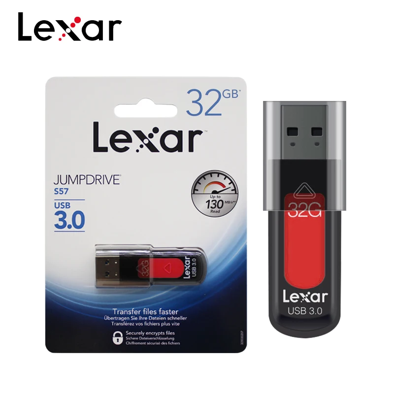

Max 150MB/s USB 3.0 Pen Drive 256GB 128GB 64GB 32GB Lexar Original Pendrive Jumpdrive S57 Storage Drive Flash Memory Stick