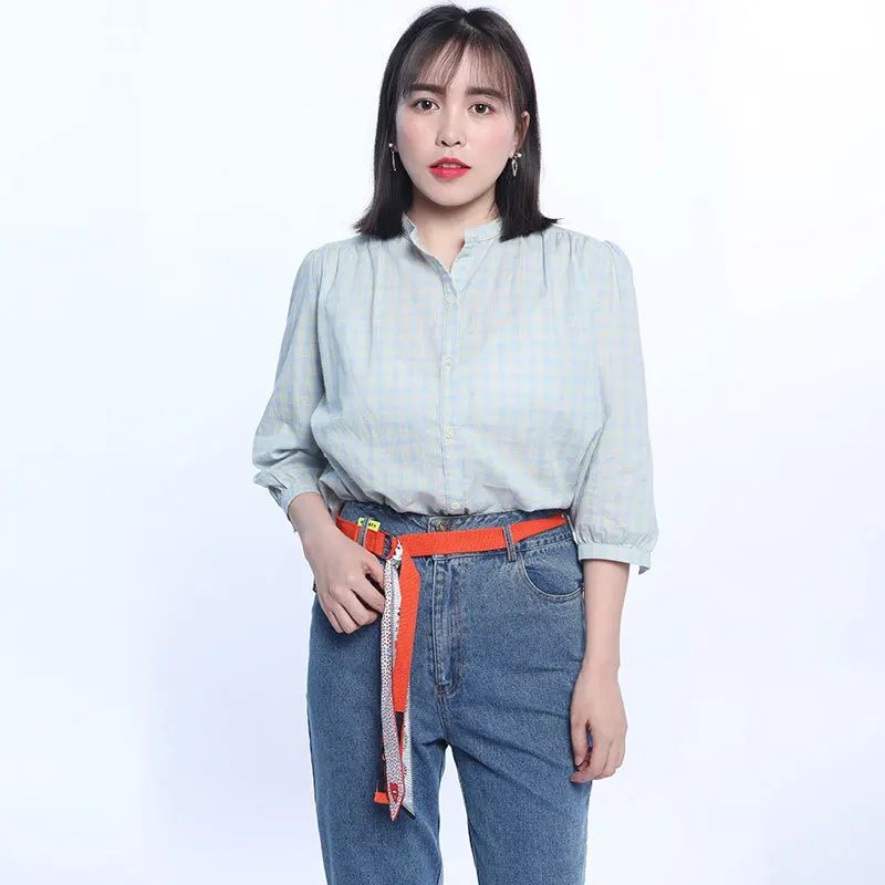 Джинсы женские на весну и лето новинка 2020 свободные модные штаны с высокой талией