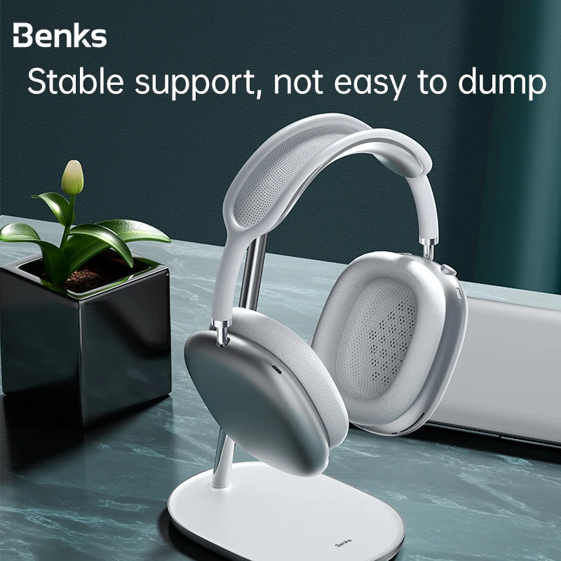

Portable Metal Headphone Stand Over The Ear Headset Holder Hanger Destop Display Shelf With Anti-slip Pad For Airpods Max