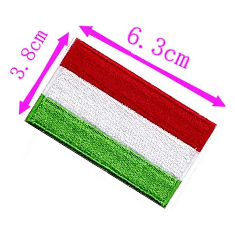 Фото Венгерский флаг страны вышивка патч 6 3 см Широкий Высокое качество железа на