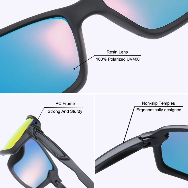 

SIMPRECT Retro Polarized Sunglasses Men 2020 Vintage Square Sunglasses Mirror Anti-Glare Driver's Sun Glasses For Men Oculos