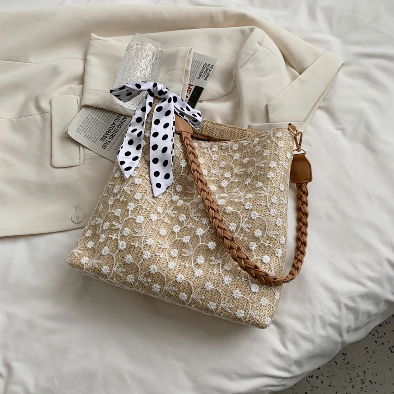 

Design Large Capacity Bag Straw Crossbody Bag Shoulder Bucket Bag Purses and Handbags Luxury Designer Fashionable Purses