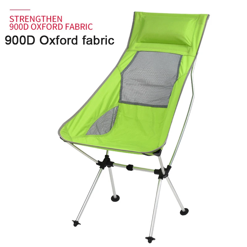 저렴한 아웃도어 초경량 휴대용 접이식 의자 캠핑 비치 체어, 캐리 백 120kg 용량 달 체어