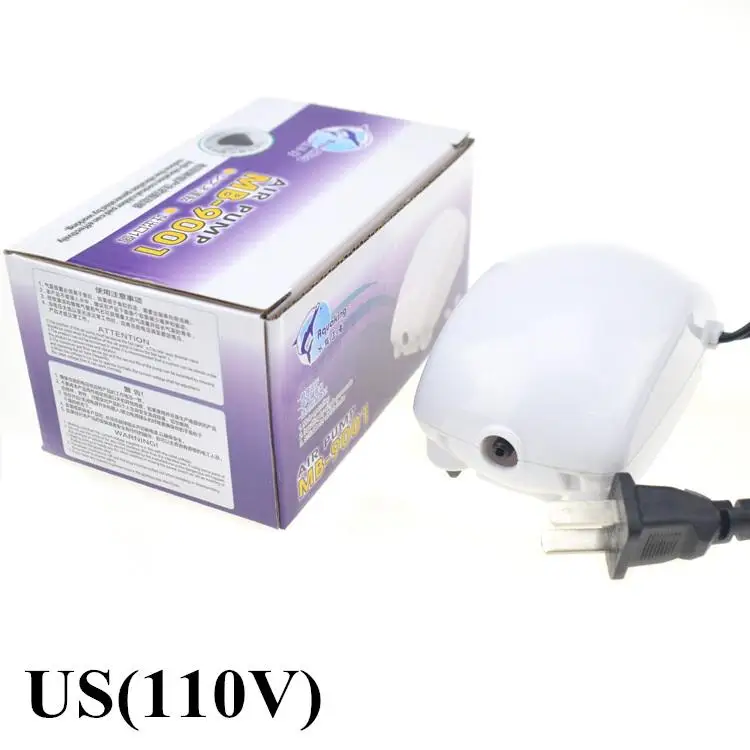 US Plug Небольшой дешевый портативный переносной воздушный насос для аквариума, кислородный насос с питанием от батареи, аэратор, компрессор для рыбалки на открытом воздухе - Цвет: US Plug