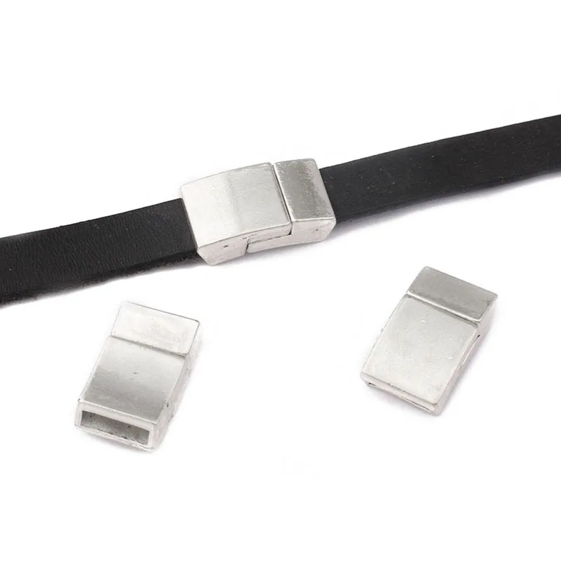 2 комплекта тибетские серебряные/Бронзовые прочные плоские магнитные застежки