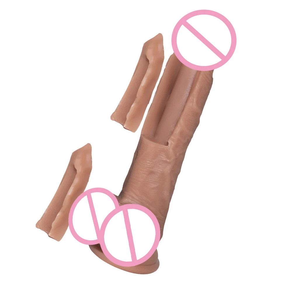Длинный фаллоимитатор для женщин мягкая кожа реалистичный большой с присоской