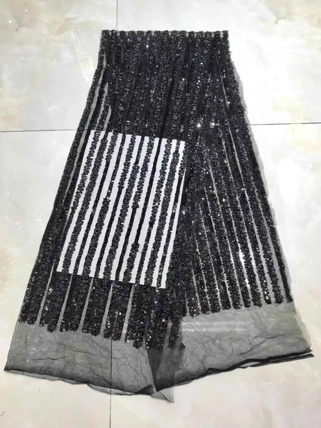 Кружево с блестками 2020 Высококачественная нигерийская кружевная ткань новейшая