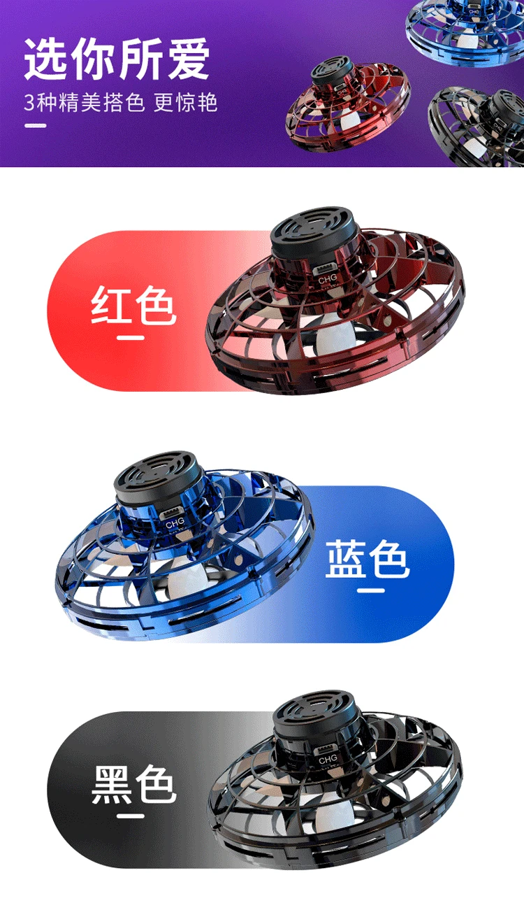 Flynova мини НЛО Дрон 3D прокатки индукции Дрон Квадрокоптер игрушка самолет Дрон светодиодный Fingertip гироскоп Игрушка Дети, игрушки для взрослых подарок