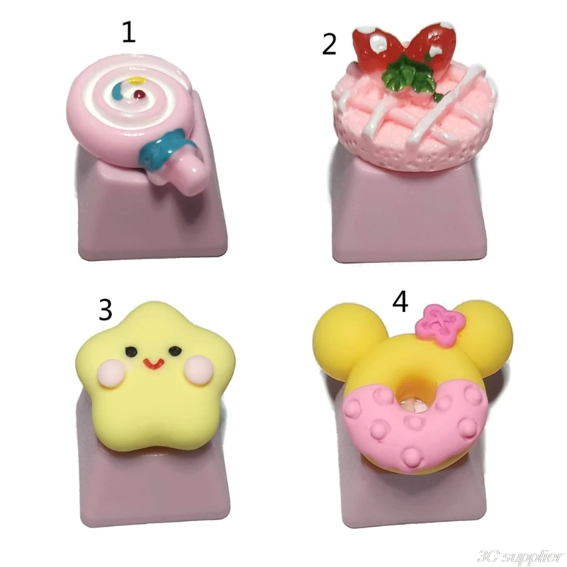 

1PC DIY Keycap Cute Pure Lovely Sweets Candy Keycap Mechanical Keyboard Keycap R4 Pink Key Cap Pink Sweets Candy keycaps M23 21