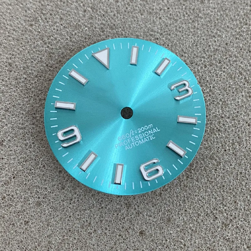 Watch dial sunburst gray red dial For Skx007 SKX009 abalone Dive watch  NH35  Movement 28.5mm watch mod