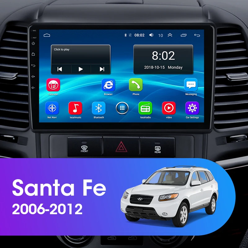 JMCQ 9 &quotдля Hyundai Santa Fe 2006 2012 автомобильное радио 2 Din Android плеер GPS головное