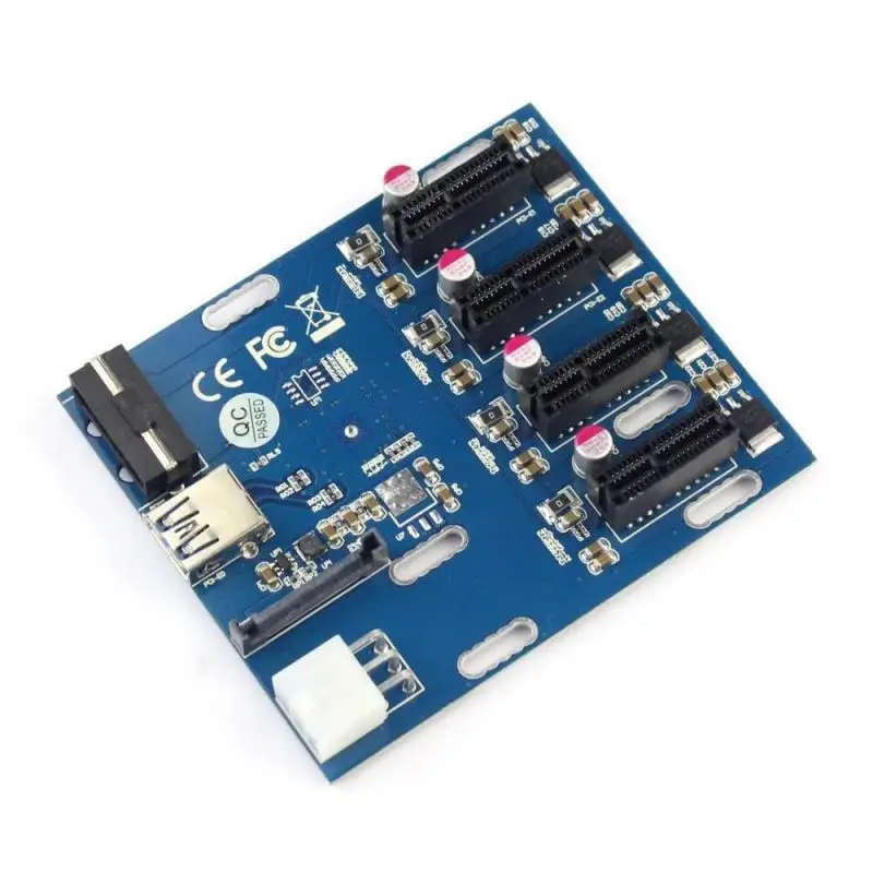 Переходная плата PCIe на PCI Express от 1 до 4 слотов Mini 1X внешний PCI-E адаптер карта
