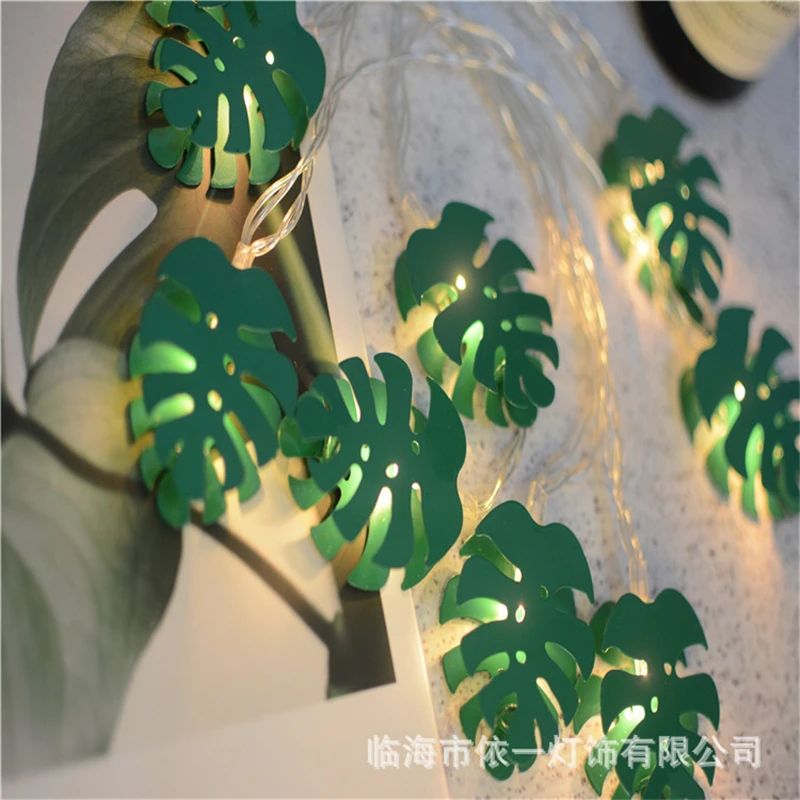 3 м 20 светодиодный металлическая черепаха лист светильник гирлянды с принтом