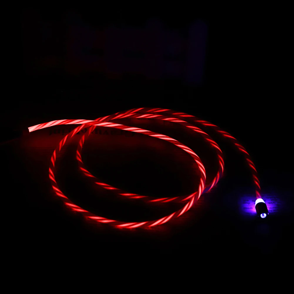 Магнитный кабель со светодиодной подсветкой для быстрой зарядки Micro USB Type C