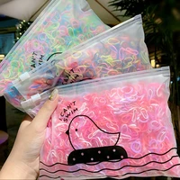 1000pcsset girls cute ring disposable elastic hair bands children scrunchies ponytail holder rubber bands kids hair accessories