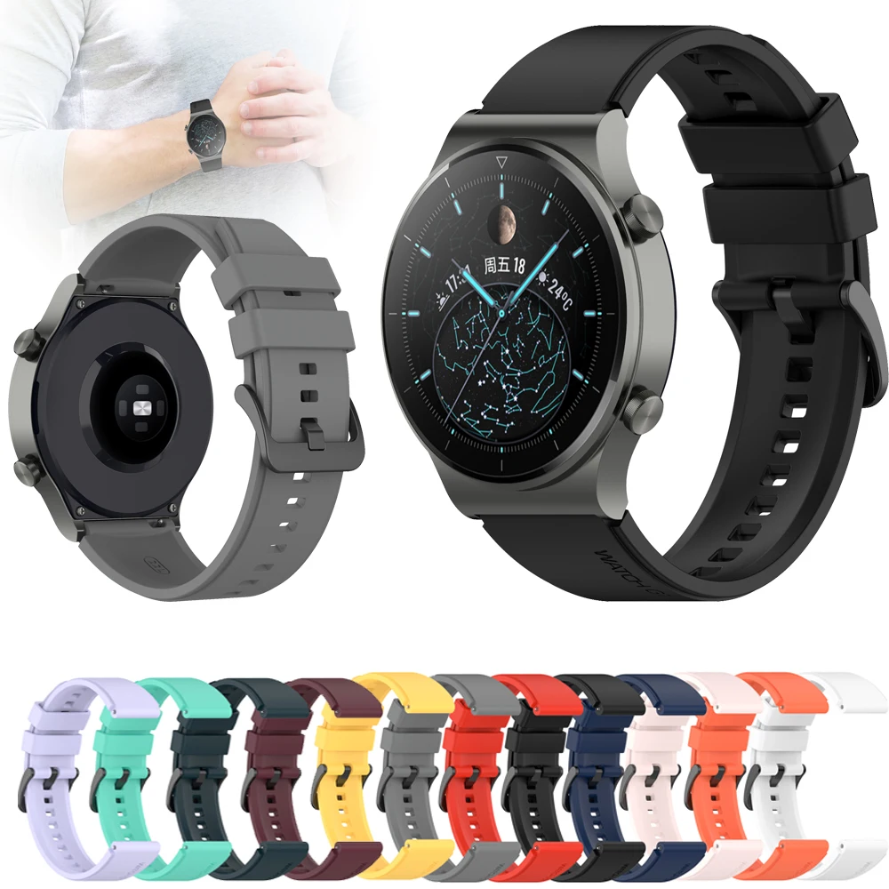 

Ремешок силиконовый для Huawei Watch Gt 2 Pro, оригинальный спортивный сменный Браслет Для Huawei Gt2 Pro, 22 мм