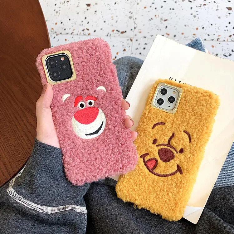 Для iPhone 11 Pro Max X XS XR Duffy Bear Monsters Tom Jerry Forky меховой пушистый теплый чехол для iPhone 7 8 Plus