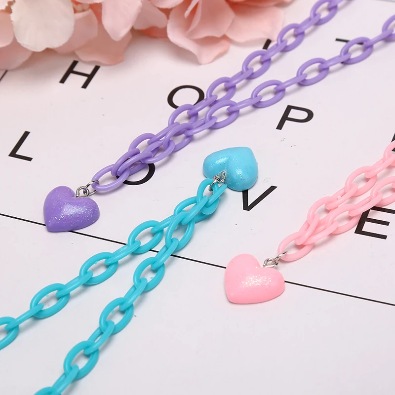 Женское акриловое ожерелье с подвеской в виде сердца|Ожерелья подвеской| |