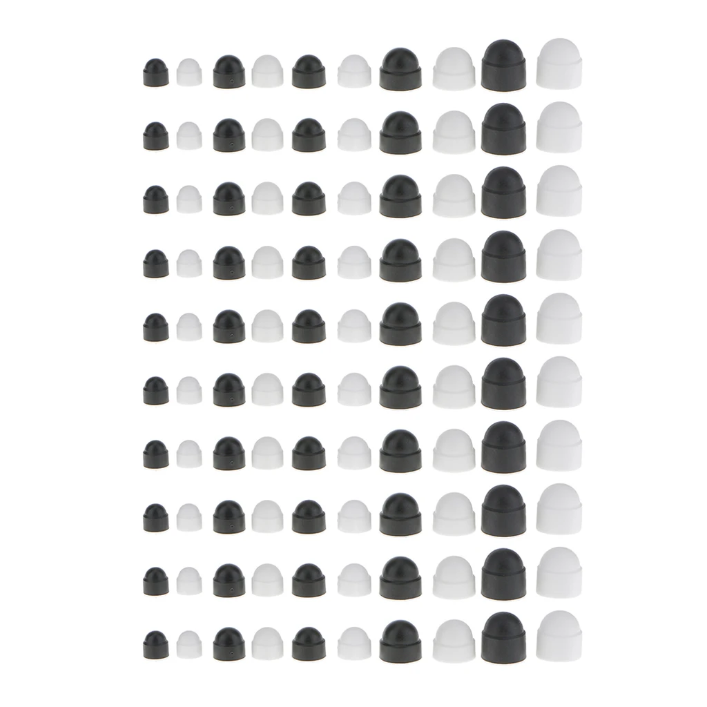 10 шт. колпачки для белых купольных гаек/болтов нейлоновые M8 13x15 мм | Спорт и