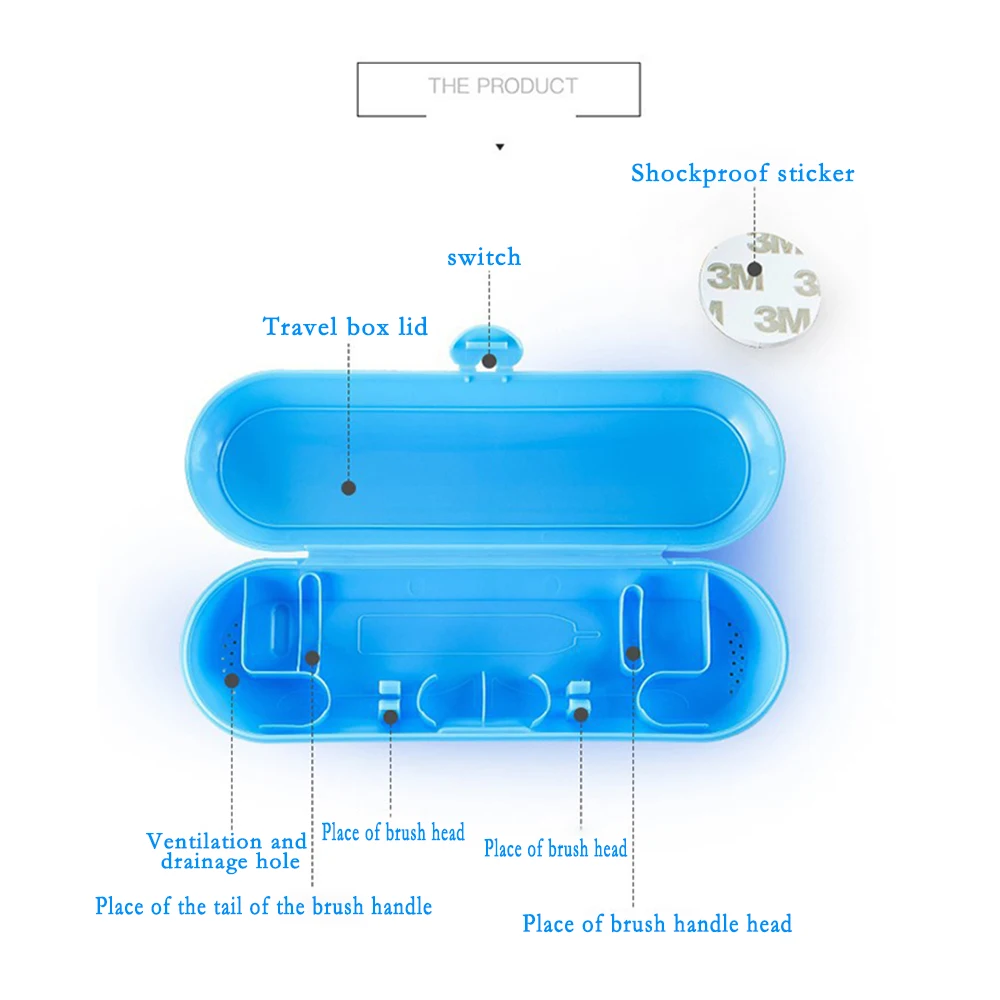Портативная дорожная коробка для электрической зубной щетки наружная