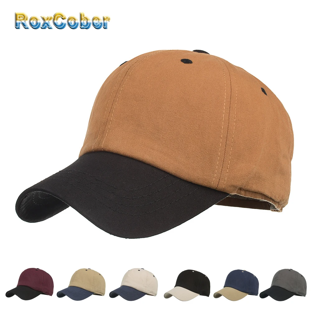 [RoxCober] оптовая продажа двухцветная бейсбольная кепка для отдыха gorra hombre хлопковая