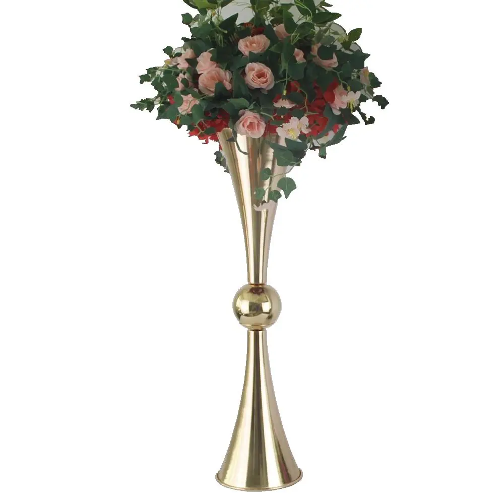 

74CM Height Gold Vases Metal Candle Holders Candlesticks Wedding Centerpieces Event Flower Road Lead Home Decoration 10 PCS/ Lot