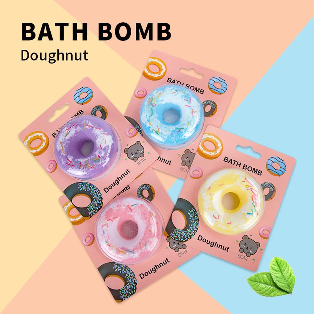 

Bath salt ball Creative Donut SPA Skin Care Effervescent Ocean Bubble Bomb Explosion Multicolor Bars Cleaning Body Bath Salt