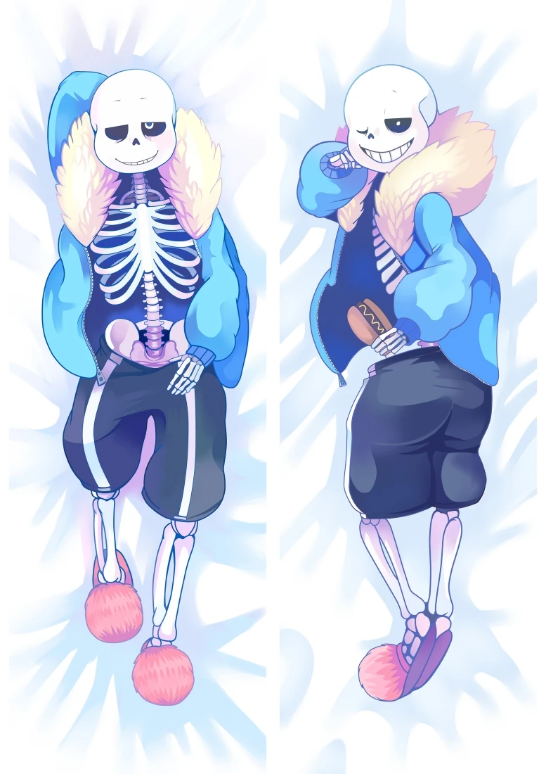 

Game Undertale Sans Cosplay Anime Skeleton Boy Otaku Hugging Body Bedding Pillow Case Cover