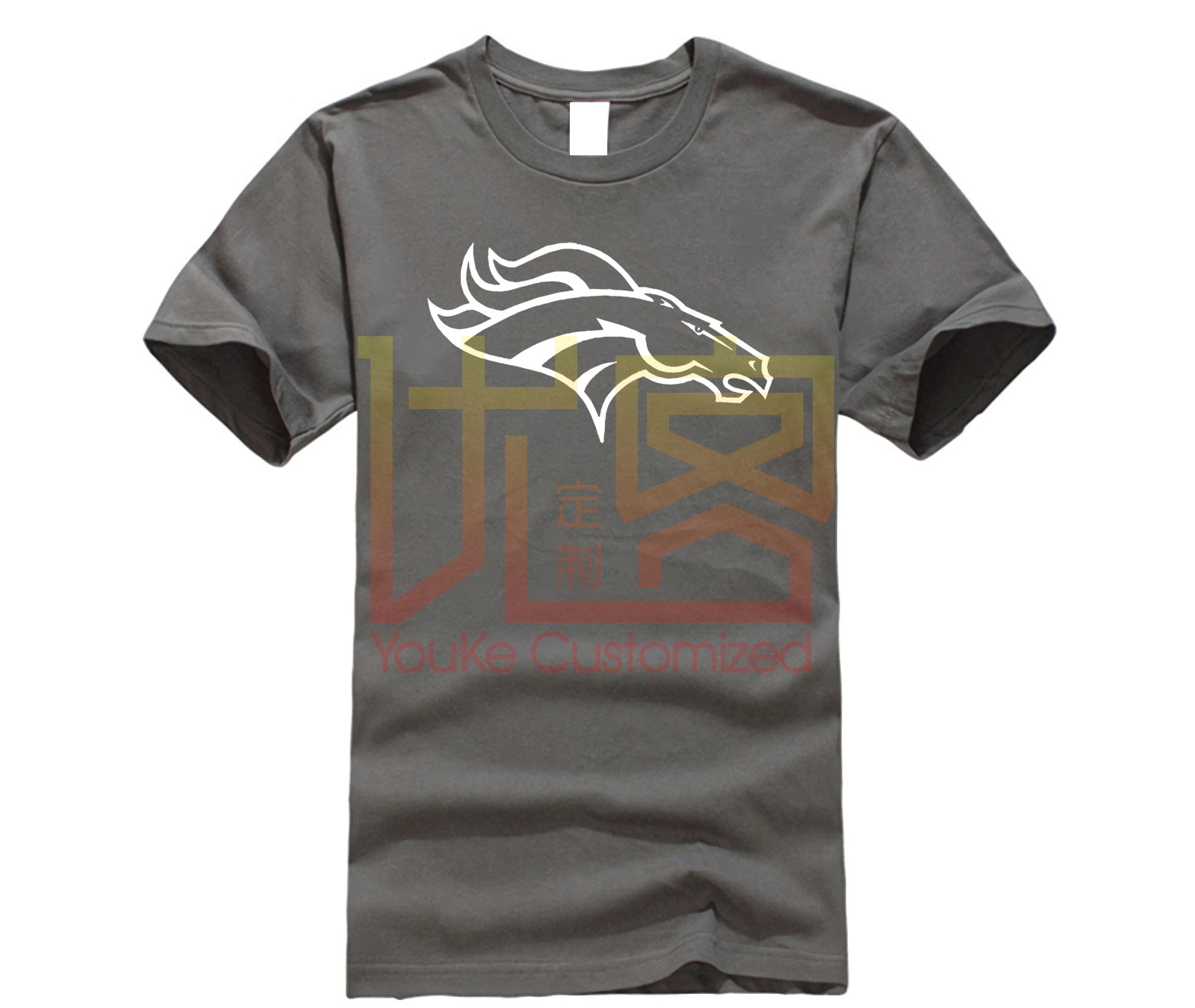Broncos-Черная футболка Fan Denver Football Bronco с логотипом AFC все размеры S-2XL Harajuku топы